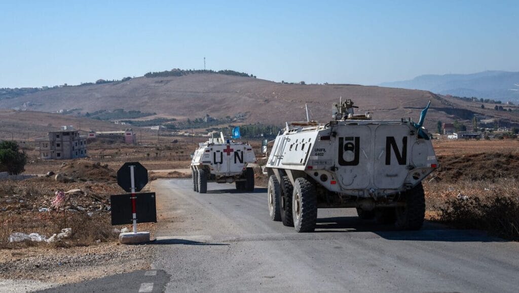 UNIFIL-Truppen patrouillieren in der Nähe der Grenze zwischen Israel und dem Libanon