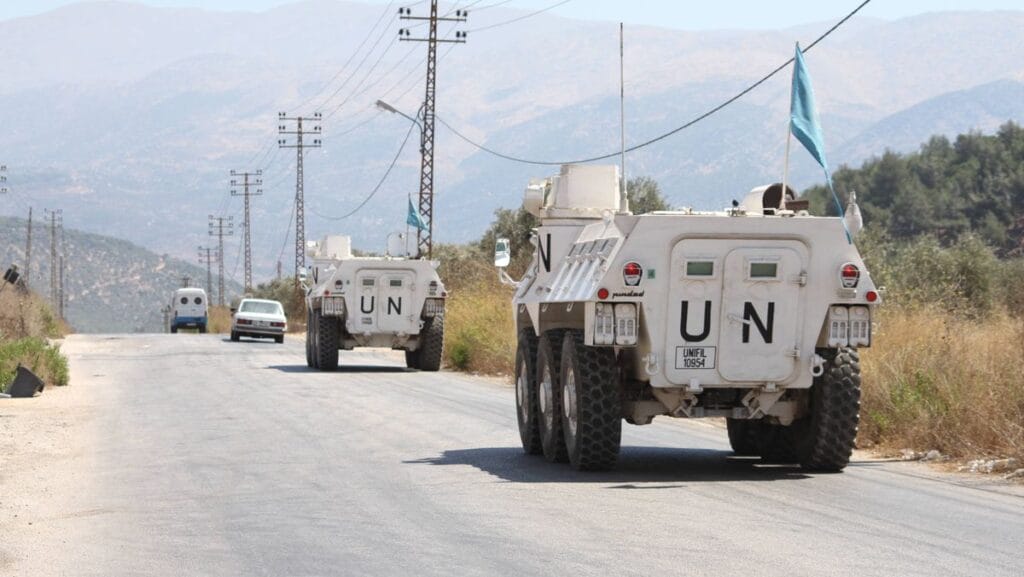UNO-Truppen auf Patrouille im Südlibanon