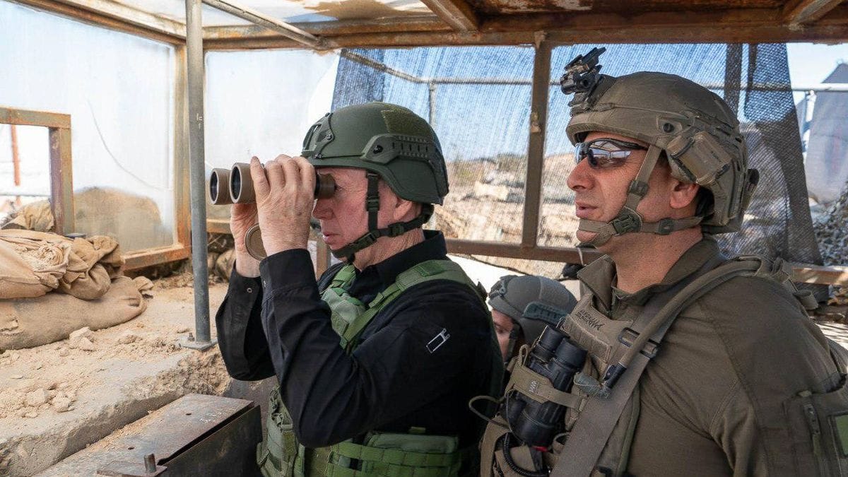 Israels Verteidigungsminister Gallant bei einem Truppenbesuch an der Nordfront zum Libanon