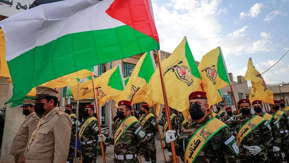 Mitglieder der vom Iran kontrollierten schiitischen Kata’ib Hisbollah im Irak