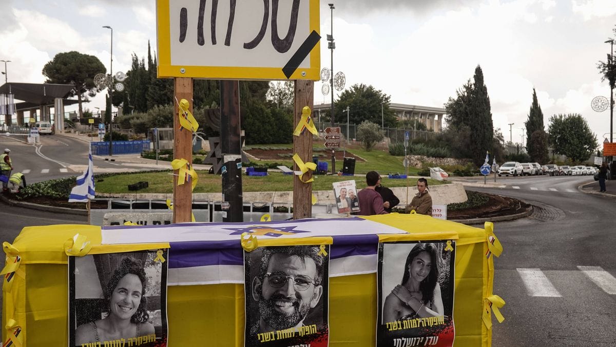 Demonstration vor der Knesset in Jerusalem für die Freilassung der verbliebenen Hamas-Geiseln
