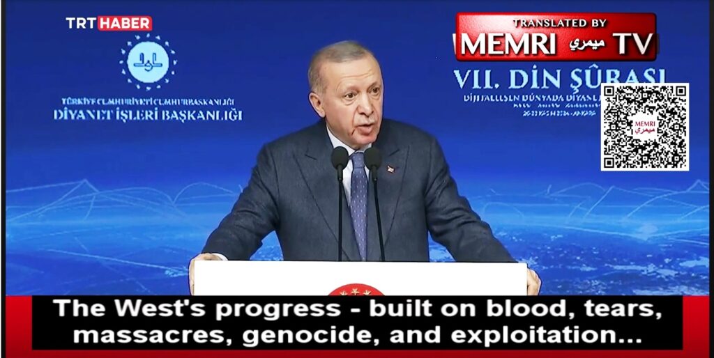 Erdogan prophezeit den Untergang des Westens. (Quelle: MEMRI TV)