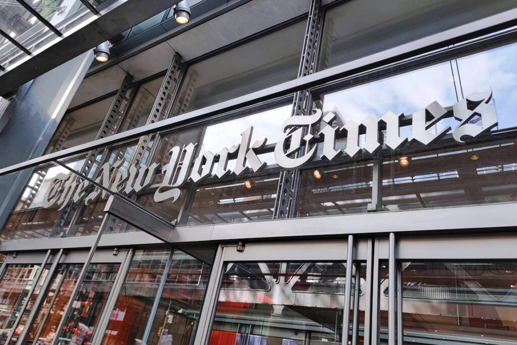 Sitz der New York Times. (© imago images/dts Nachrichtenagentur)