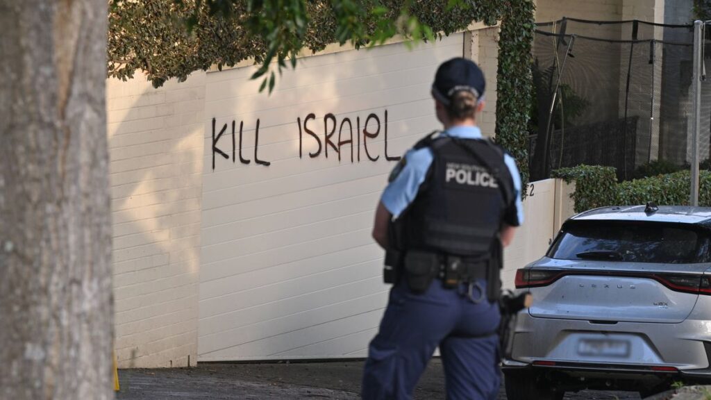 Antisemitisches Graffito im Sydneyer Vorort Woollahra