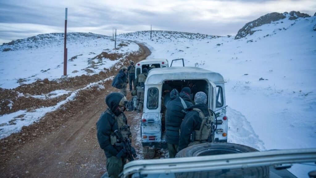 Soldaten der israelischen Eliteeinheit Shaldag auf der syrischen Seite der Golanhöhe