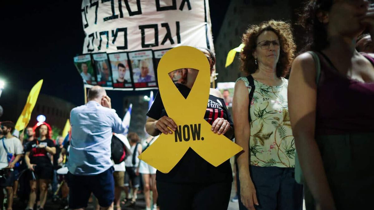 Demonstration in Israel für die Freilassung der Hamas-Geiseln