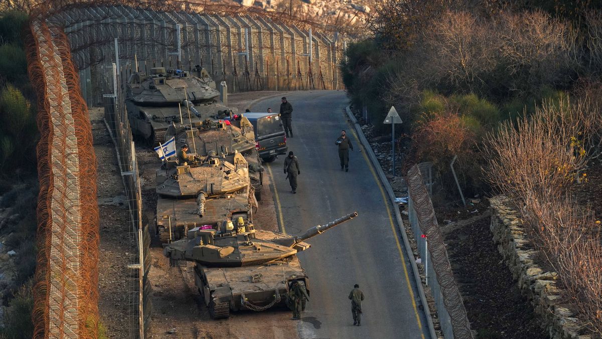 Israelische Truppen nahe der Pufferzone an der Grenze zu Syrien auf dem Golan