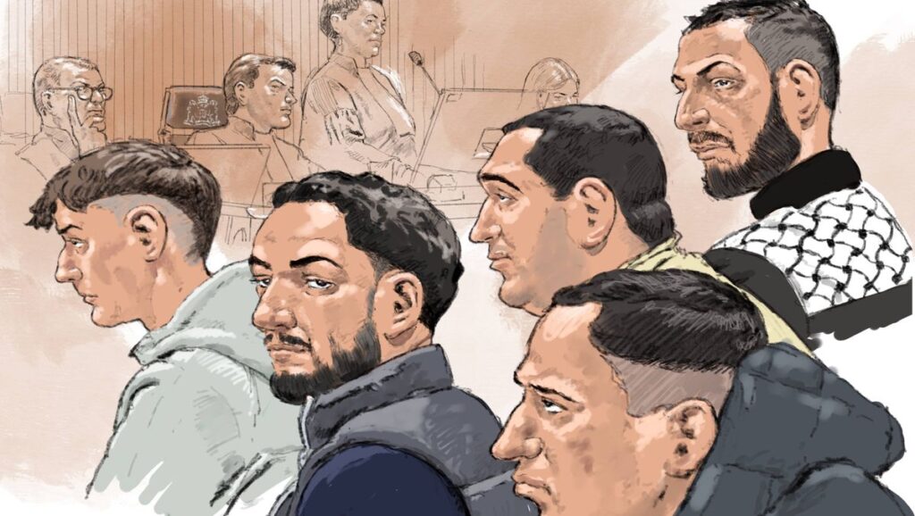 Die Angeklagten des Prozesses zum Amsterdamer Pogrom