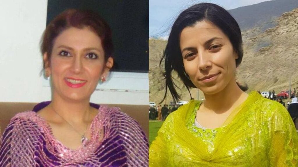 Die beiden im Iran zum tod verurteilten Kurdinnen Pakhshan Azizi und Varishe Moradi