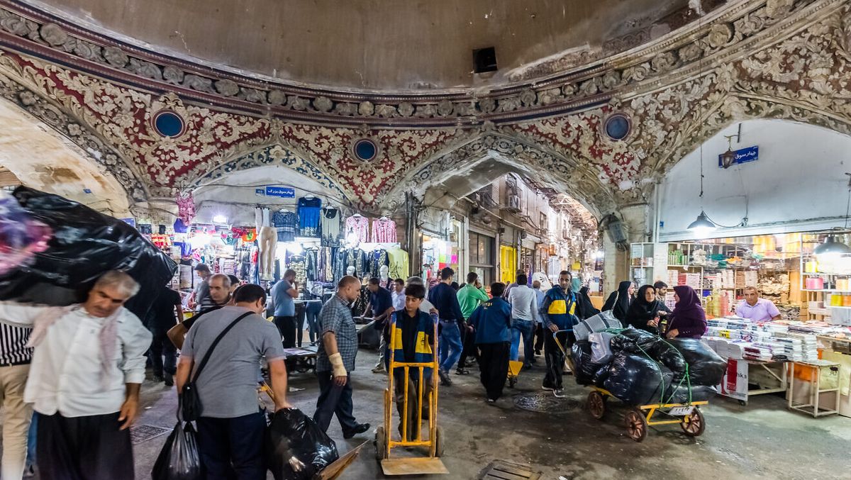 Der Große Bazar in Teheran war immer ein Rückgrat der Islamischen Republik Iran