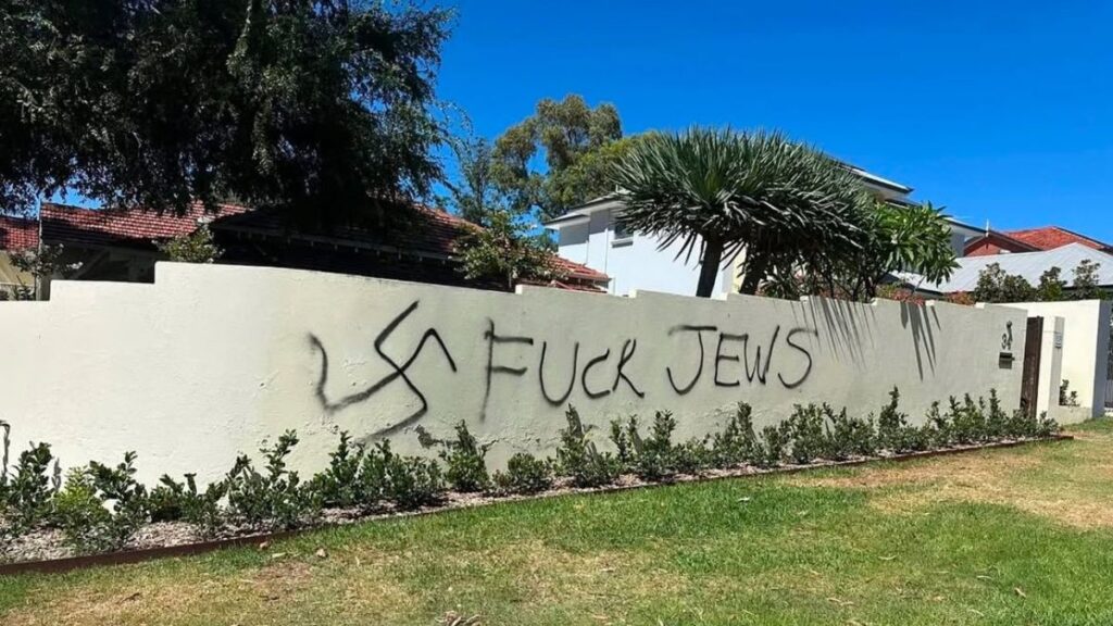 Judenhass in Australien: Antisemitisches Graffito in Perth