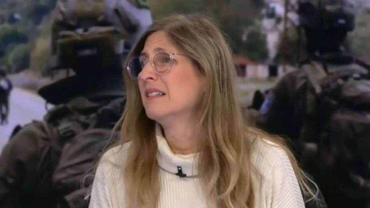 Idit Ohel, die Mutter der Hamas-Geisel Alon Ohel, bei ihrem Interview im israelischen Fernsehen