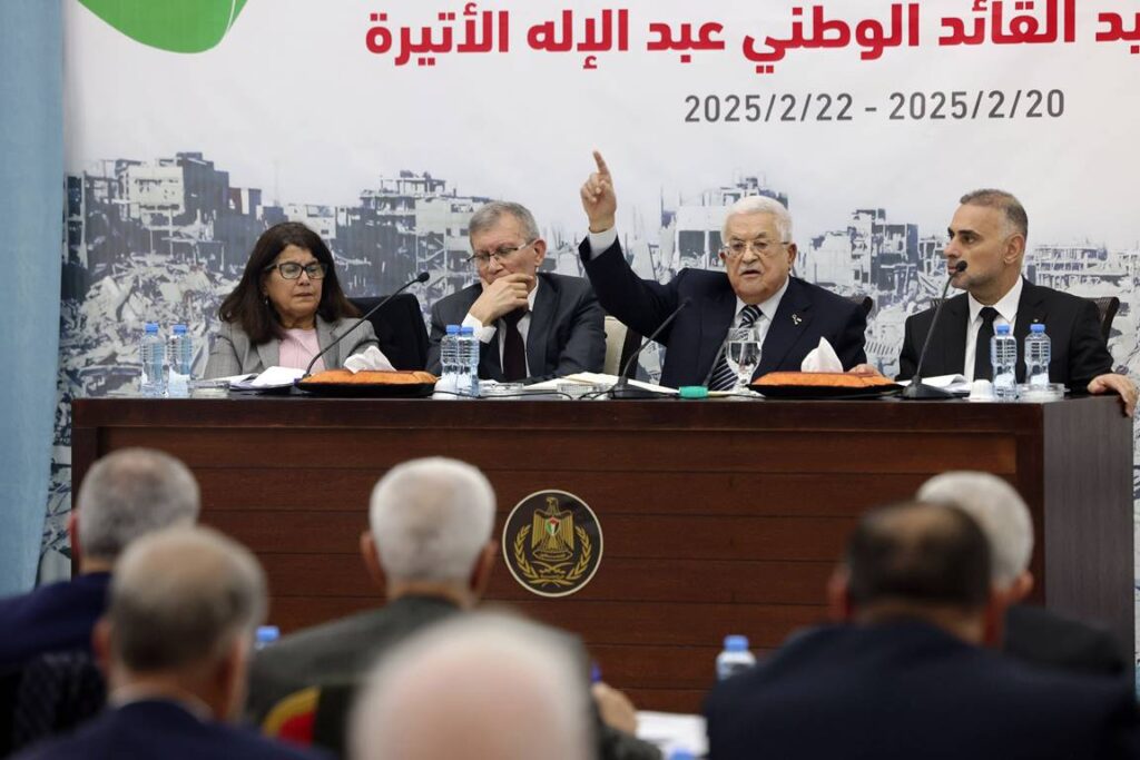 Mahmud Abbas auf der Sitzung der Fatah-Revolutionsrates. (© imago images/APAimages)