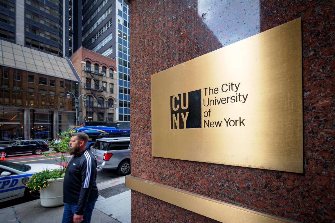 Die City University of New York, einer der Brennpunkte des Israel-Hasses an amerikanischen Hochschulen. (© imago images/Sipa USA)
