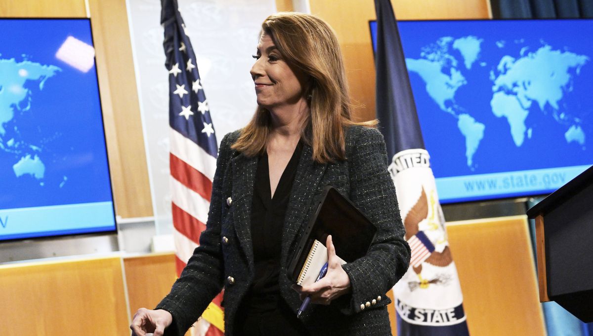 Für US-Außenministerium erklärt Sprecherin Tammy Bruce, dass Hamas schuld am Leid in Gaza ist