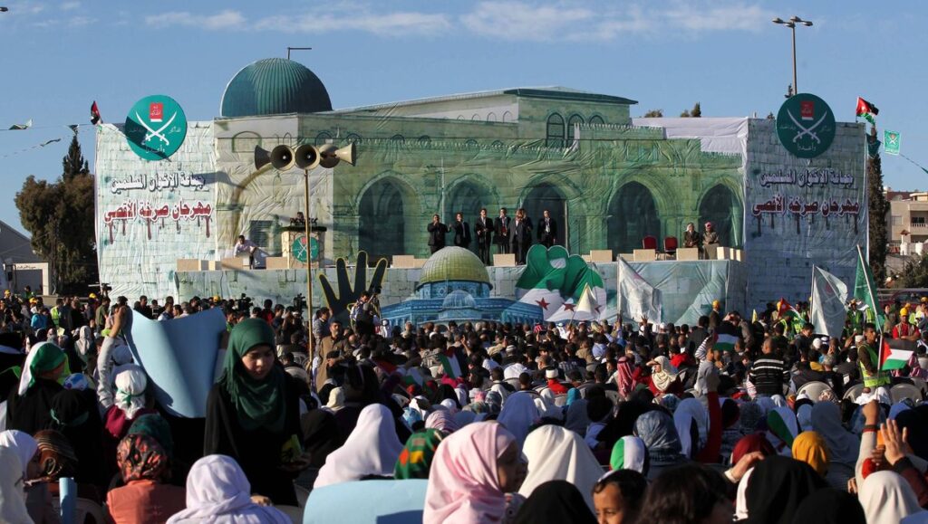 Die Zentrale der am Mittwoch verbotenen Muslimbruderschaft in der jordanischen Hauptstadt Amman