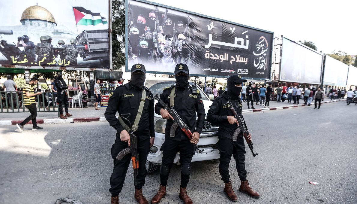 Terroristen des Palästinensischen Islamischen Dschihad im Gazastreifen
