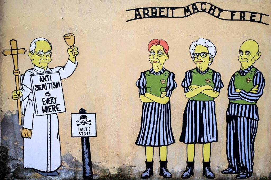 Das "Simpsons"-Gemälde Palombos, bevor es zerstört wurde. (© imago images/Avalon.red)