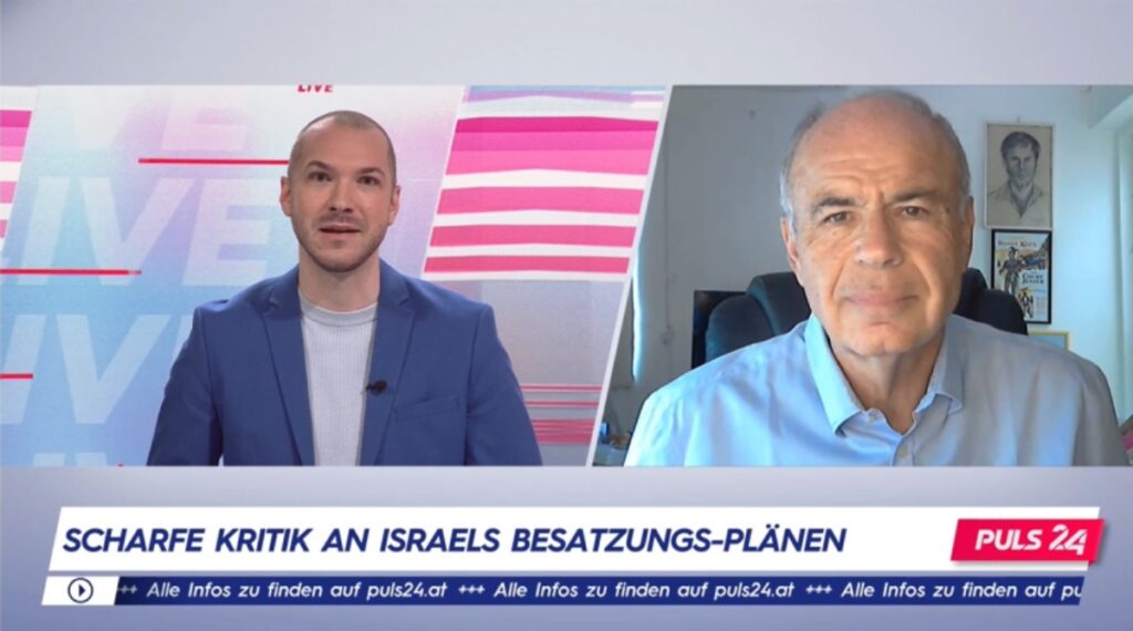 Ben Segenreich im Interview mit Puls 24. (Quelle: Puls 24)