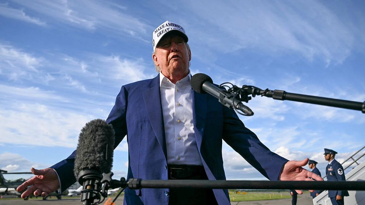 US-Präsident Donald Trump gibt eine Erklärung zu den Atomgesprächen mit dem Iran ab