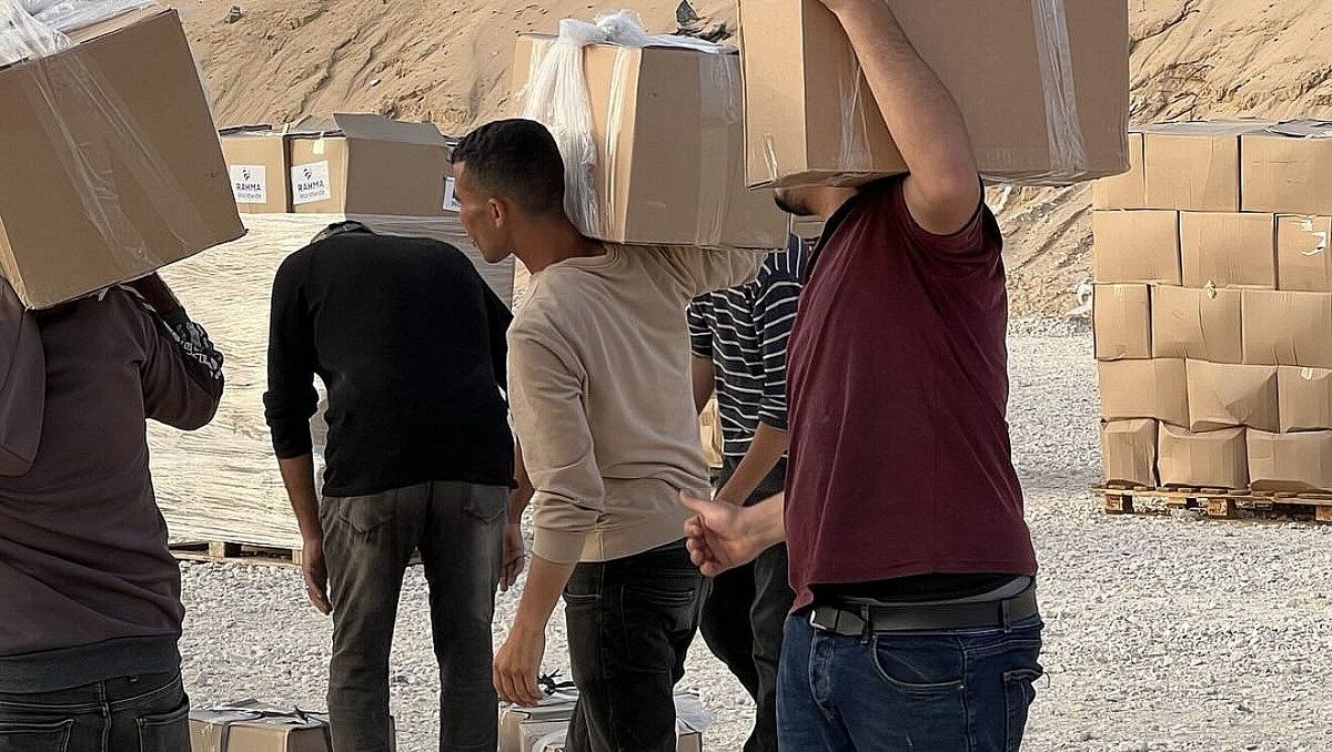Verteilungszentrum der Gaza Humanitarian Foundation im Gazastreifen