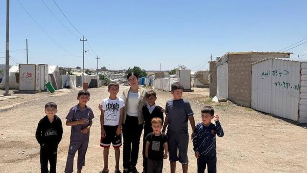 Jesidische Binnenflüchtlinge in Lager in Irak