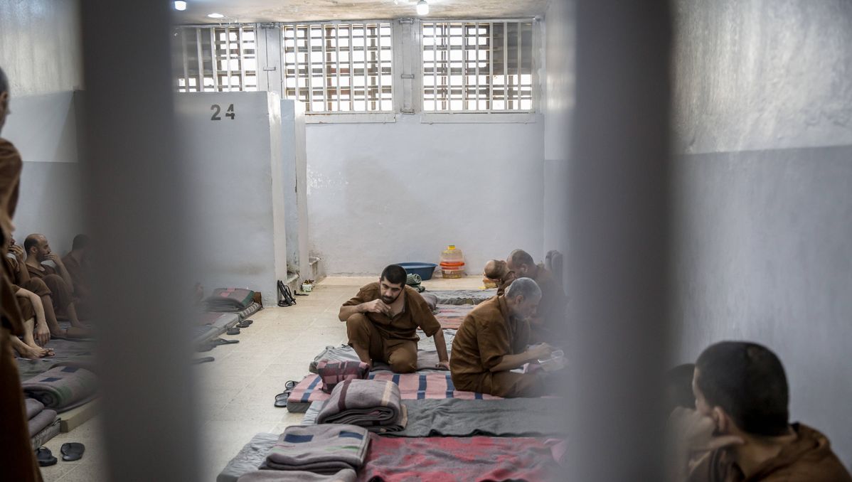 Im Gefängnis Hasaka in Syrien sitzen Terrorverdächtige mit Verbindungen zum Islamischen Staat