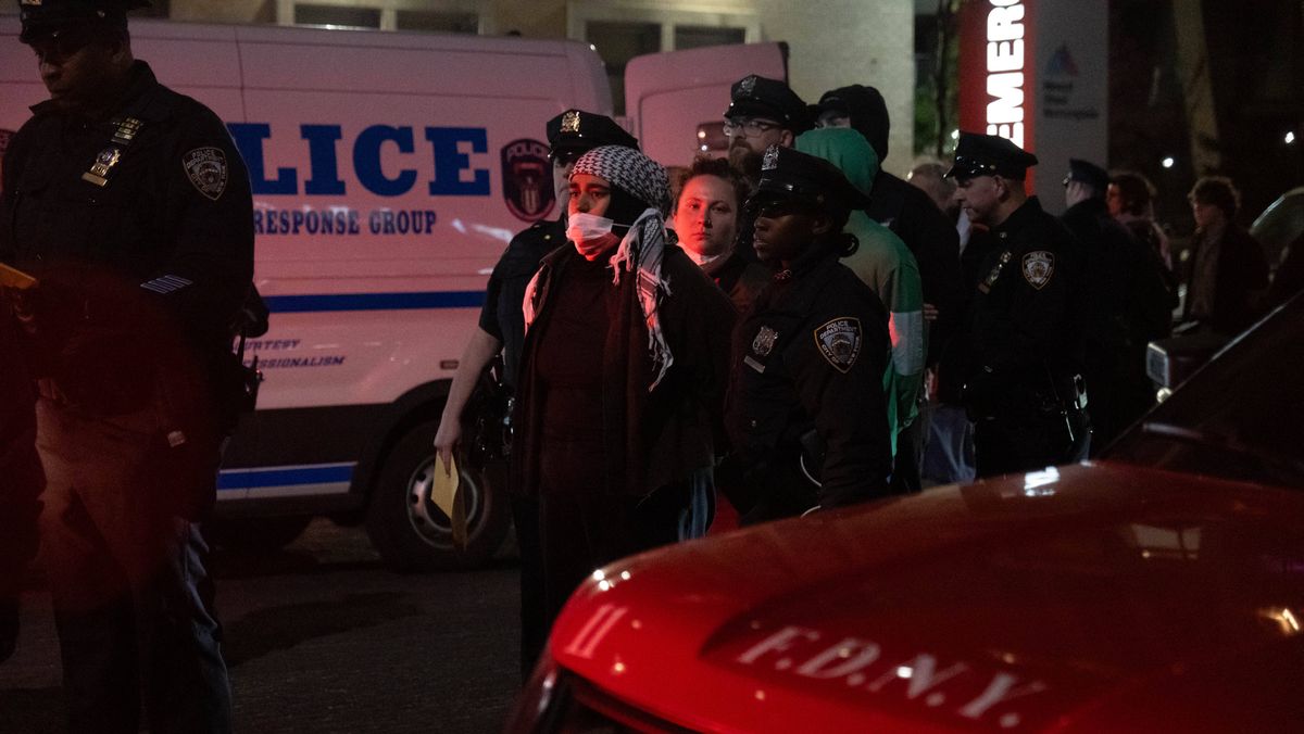 Polizeieinsatz bei der Räumung der gewaltsam besetzten Hamilton Hall an der Columbia Universität