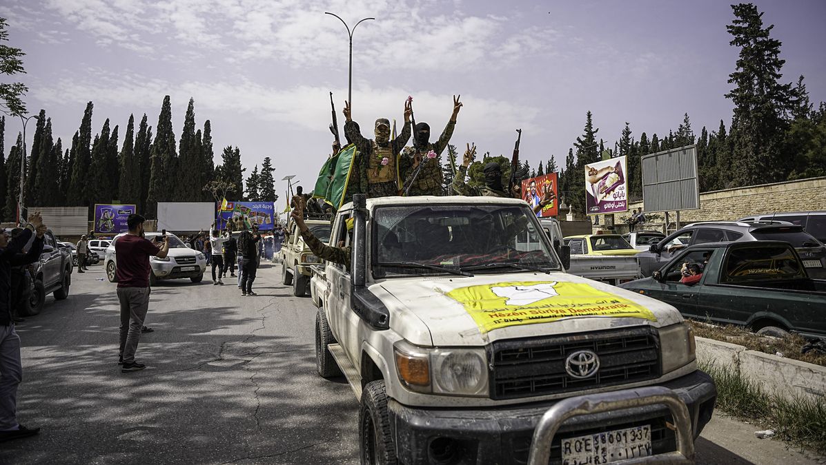 Kämpfer der von den Kurden geführten Syrischen Demokratischen Kräfte