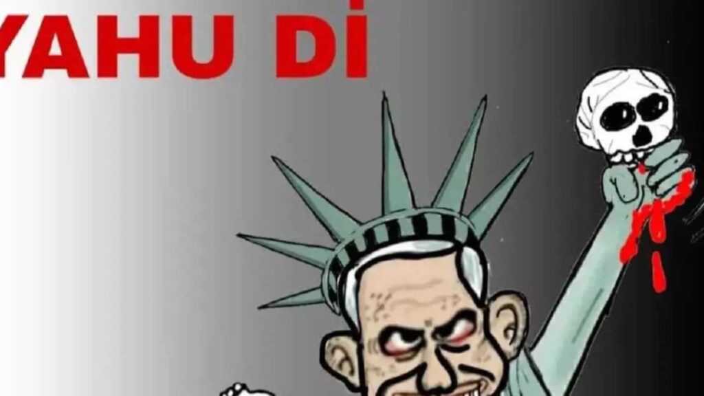 »Netanyahudi«: Antisemitische türkische Karikatur des israelischen Premierministers