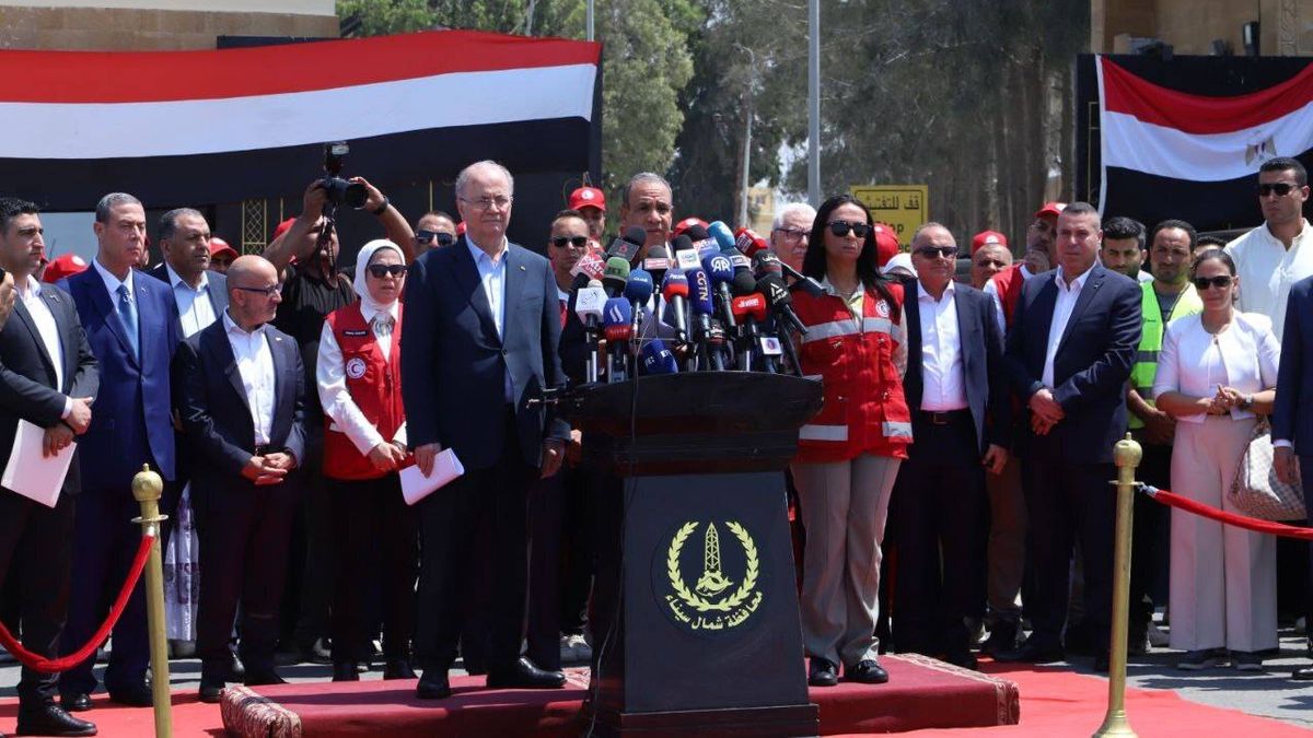 Pressekonferenz des ägyptischen Außenministers Abdelatty mit dem palästinensischen Premier Mustafa