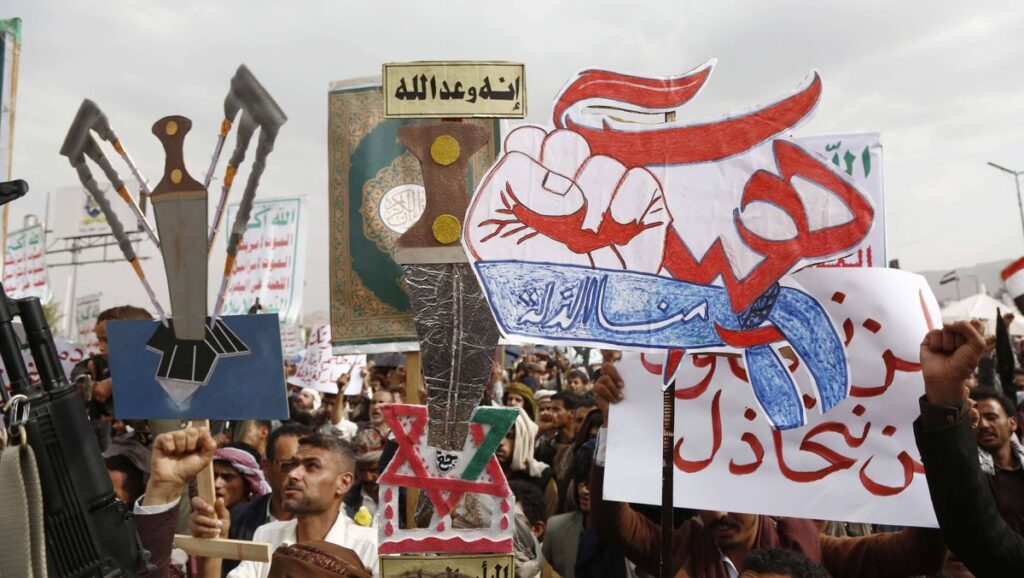 Antiisraelische Demonstration der Huthi in der jemenitischen Hauptstadt in Sanaa