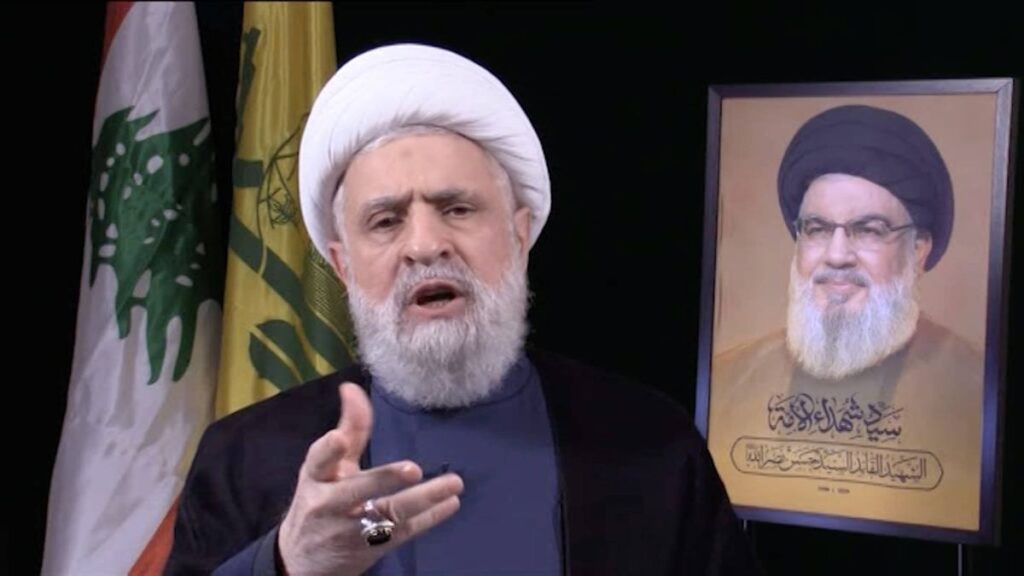 Hisbollah-Chef Naim Qassem mit seinem von Israel getöteten Vorgänger Hassan Nasrallah