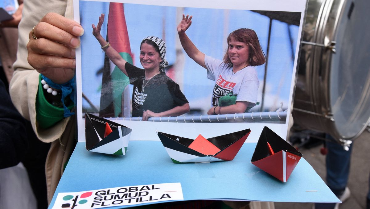 Demonstration zur Unterstützung der Gaza-Flottille in Paris