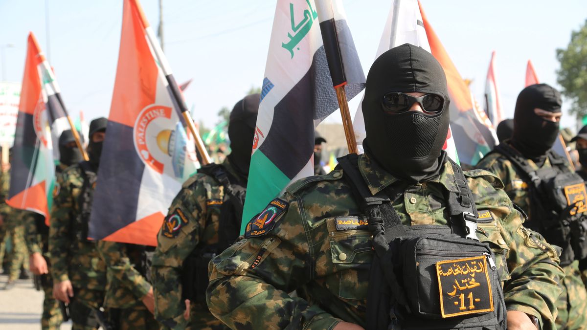 Parade schiitischer Milizen in der irakischen Hauptstadt Bagdad