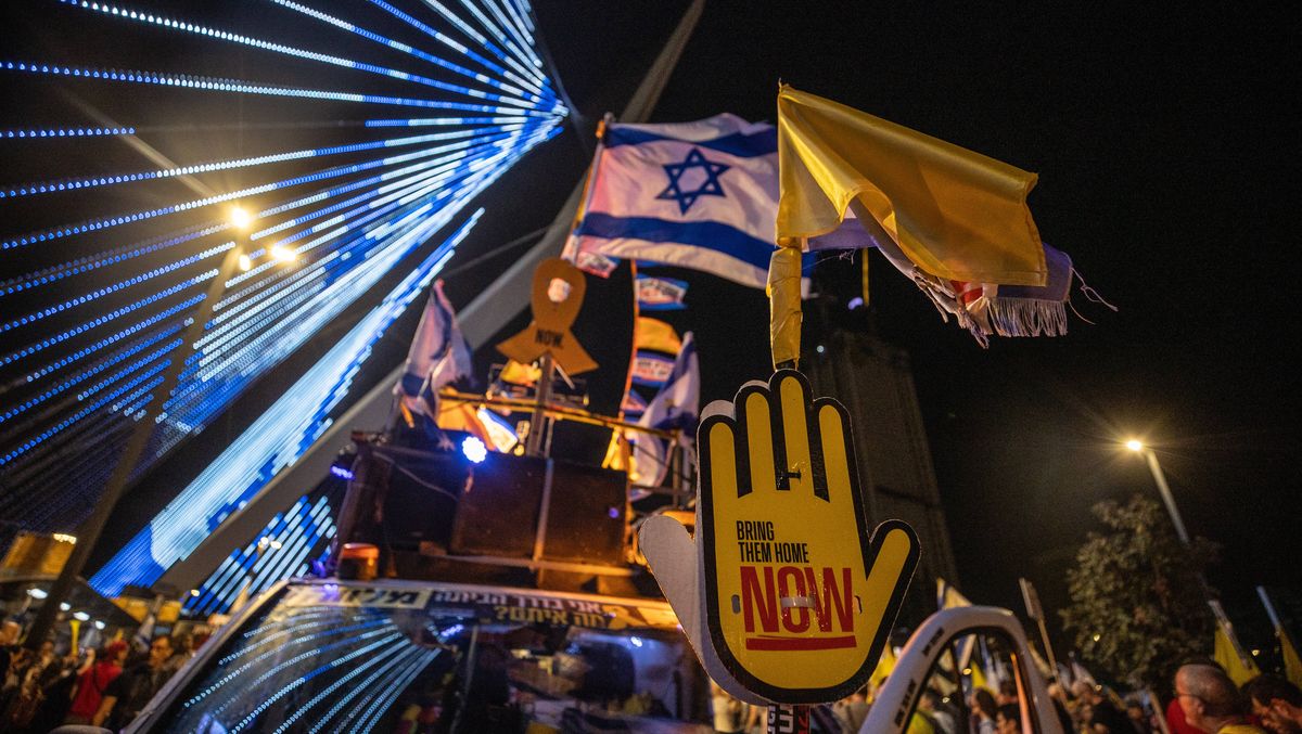 Demonstration zur Freilassung der israelischen Geiseln in Jerusalem