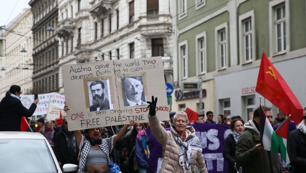 Antisemitische Demonstration in Wien