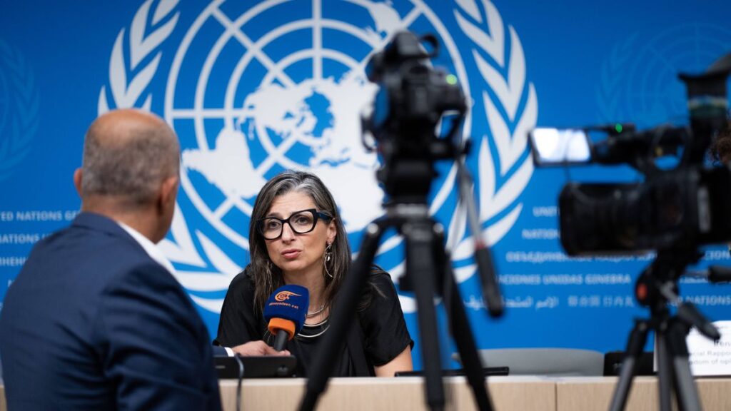 Die UN-Sonderberichterstatterin für die Palästinensergebiete Francesca Albanese
