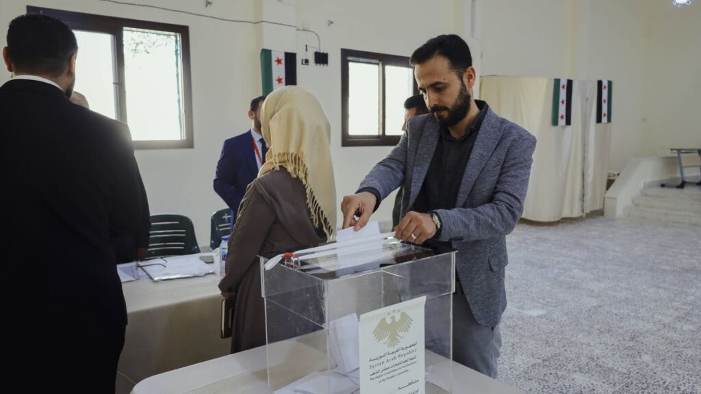 Stimmabgabe bei den Wahlen in Syrien