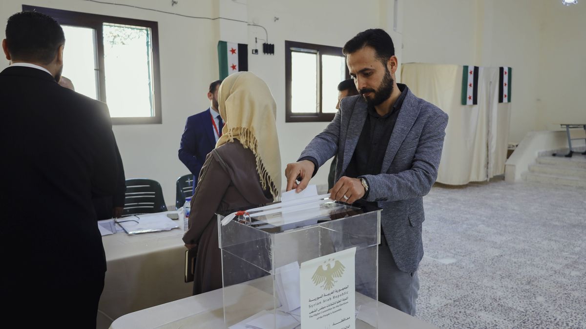 Stimmabgabe bei den Wahlen in Syrien