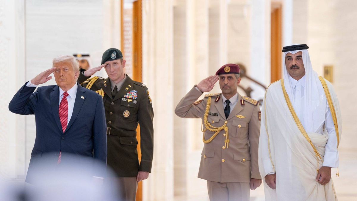US-Präsident Donald Trump bei einem Treffen mit dem katarischen Emir Tamim bin Hamad Al Thani