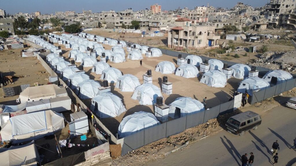 Zeltlager für Kriegsflüchtlinge in Gaza-Stadt