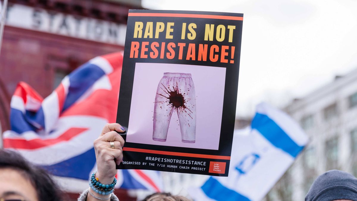 Protest gegen die Rechtfertigung sexueller Gewalt gegen Israelis durch die propalästinensische Szene