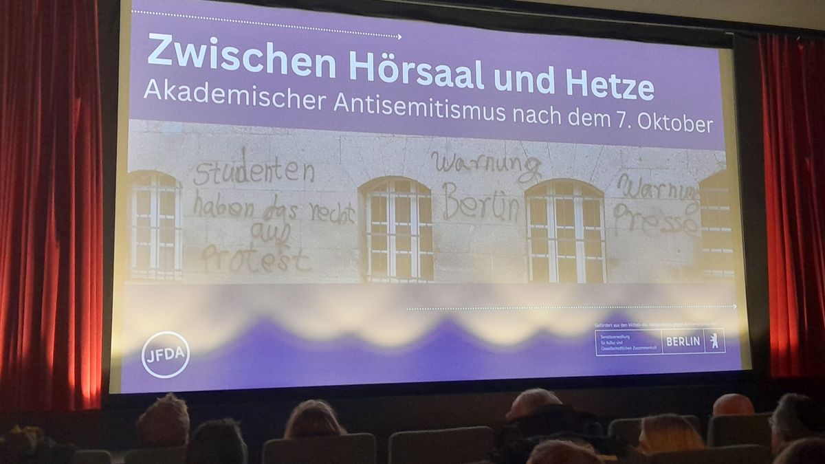 Präsentation des Films über Antisemitismus an deutschen Universitäten