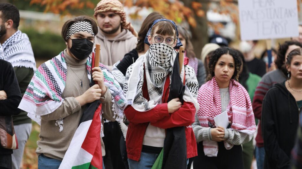 Antiisraelische Demonstration an der Indiana University in Bloomington
