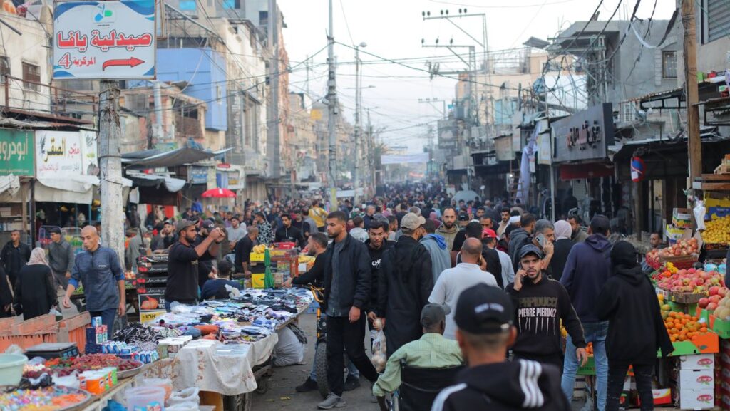 Der Markt in Nuseirat im Gazastreifen Ende November 2025