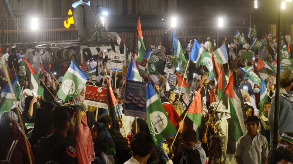 Demonstration des pakistanischen Muslimbruderschaft-Ablegers Jamaat-e-Islami