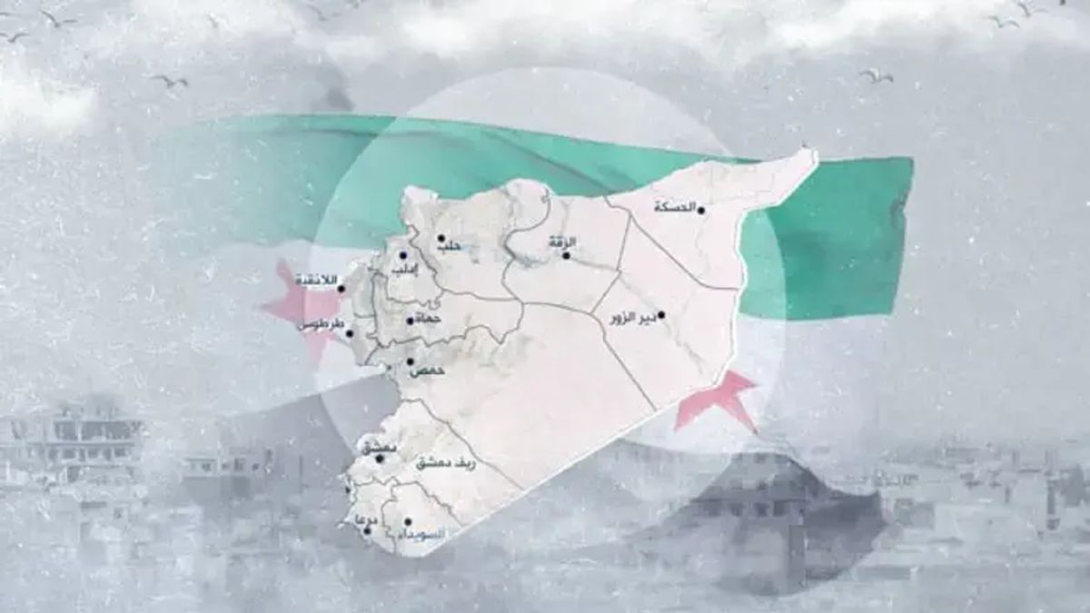 Karte Syriens ohne Golanhöhen in offizieller Regierungszeitung