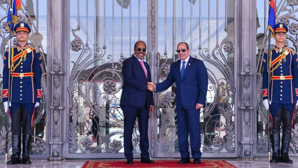 Ägyptens Präsident Abdel Fattah el-Sisi empfängt seinen somalischen Amtskollegen Hassan Sheikh Mohamud