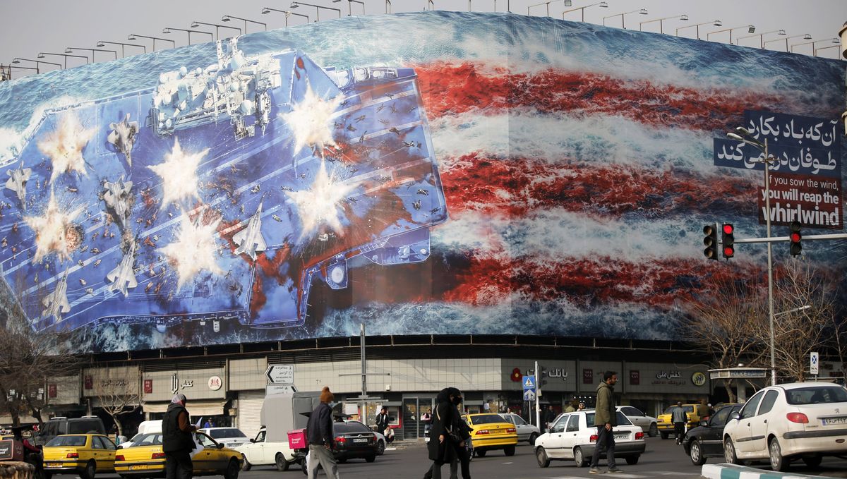 »Wer Wind sät, wird Sturm ernten«: Anti-amerikanische Propaganda in Irans Hauptstadt Teheran